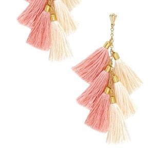 Ettika - Tassel Earrings - Gold, Pink and Cream